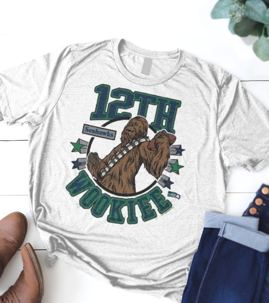 12TH Wookiee Chewbacca Seahawks Star Wars NFL Crossover T-Shirt