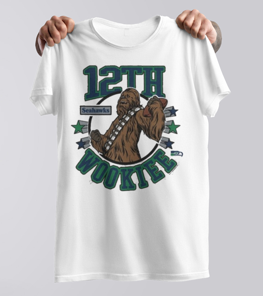 12TH Wookiee Chewbacca Seahawks Star Wars NFL Crossover T-Shirt