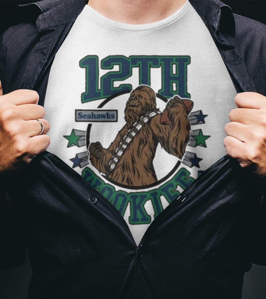12TH Wookiee Chewbacca Seahawks Star Wars NFL Crossover T-Shirt