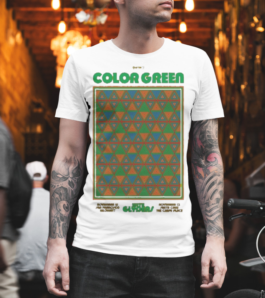 Color Green California November 12-13 2025 Pyramid Patterns T-Shirt