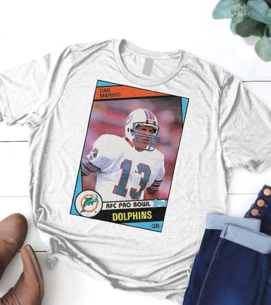 Dan Marino Miami Dolphins AFC Pro Bowl Quarterback Topps Trading Card T-Shirt