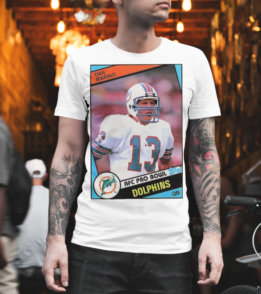 Dan Marino Miami Dolphins AFC Pro Bowl Quarterback Topps Trading Card T-Shirt