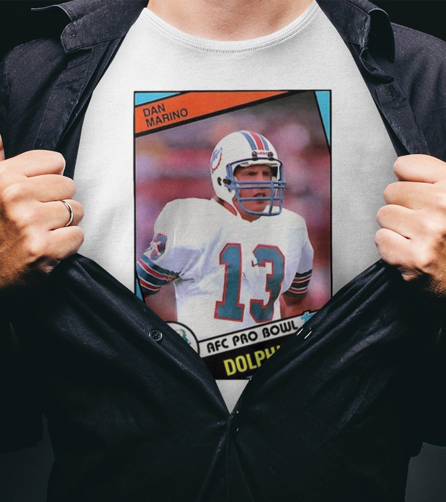 Dan Marino Miami Dolphins AFC Pro Bowl Quarterback Topps Trading Card T-Shirt
