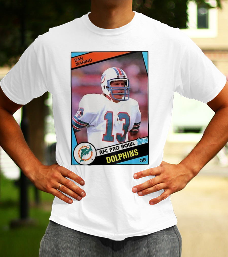 Dan Marino Miami Dolphins AFC Pro Bowl Quarterback Topps Trading Card T-Shirt