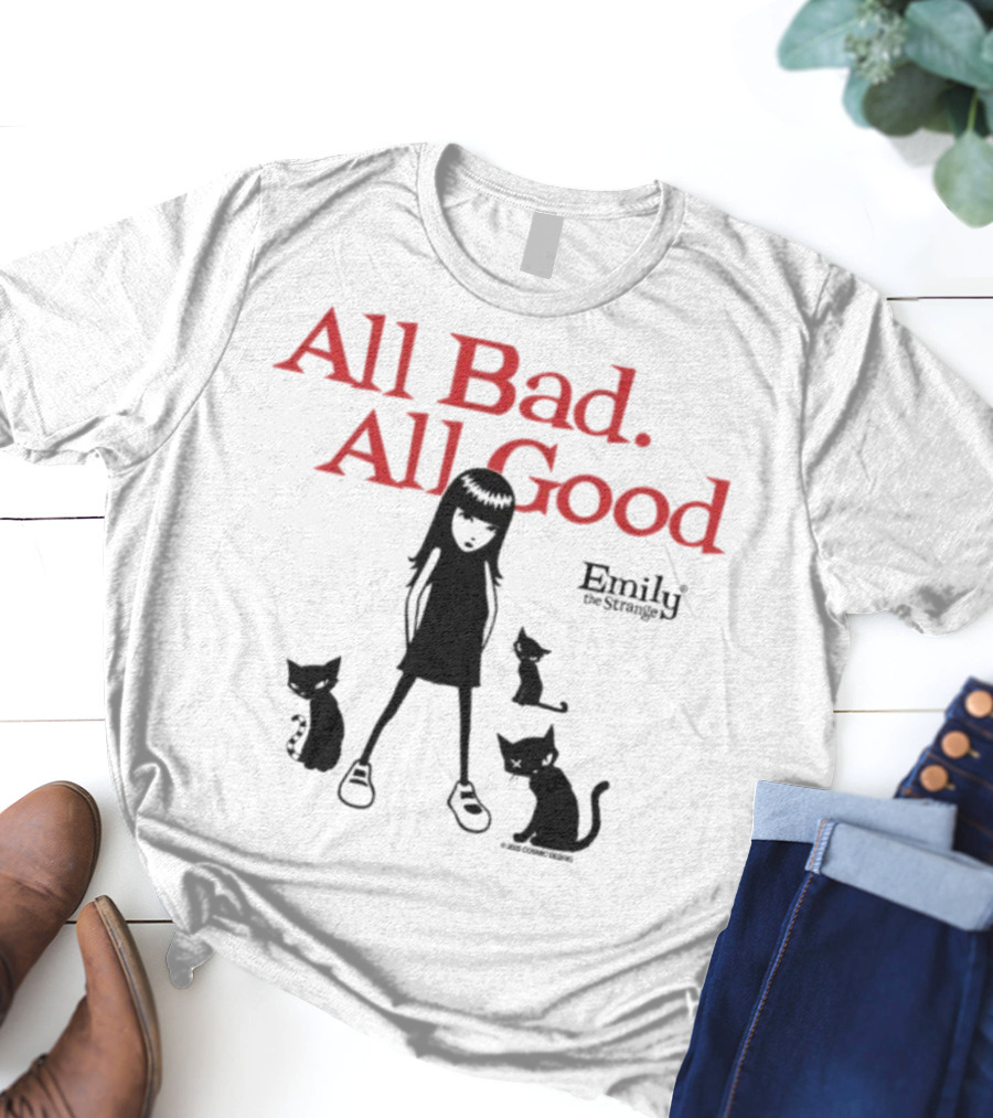 All Bad All Good Emily The Strange Cats T-Shirt