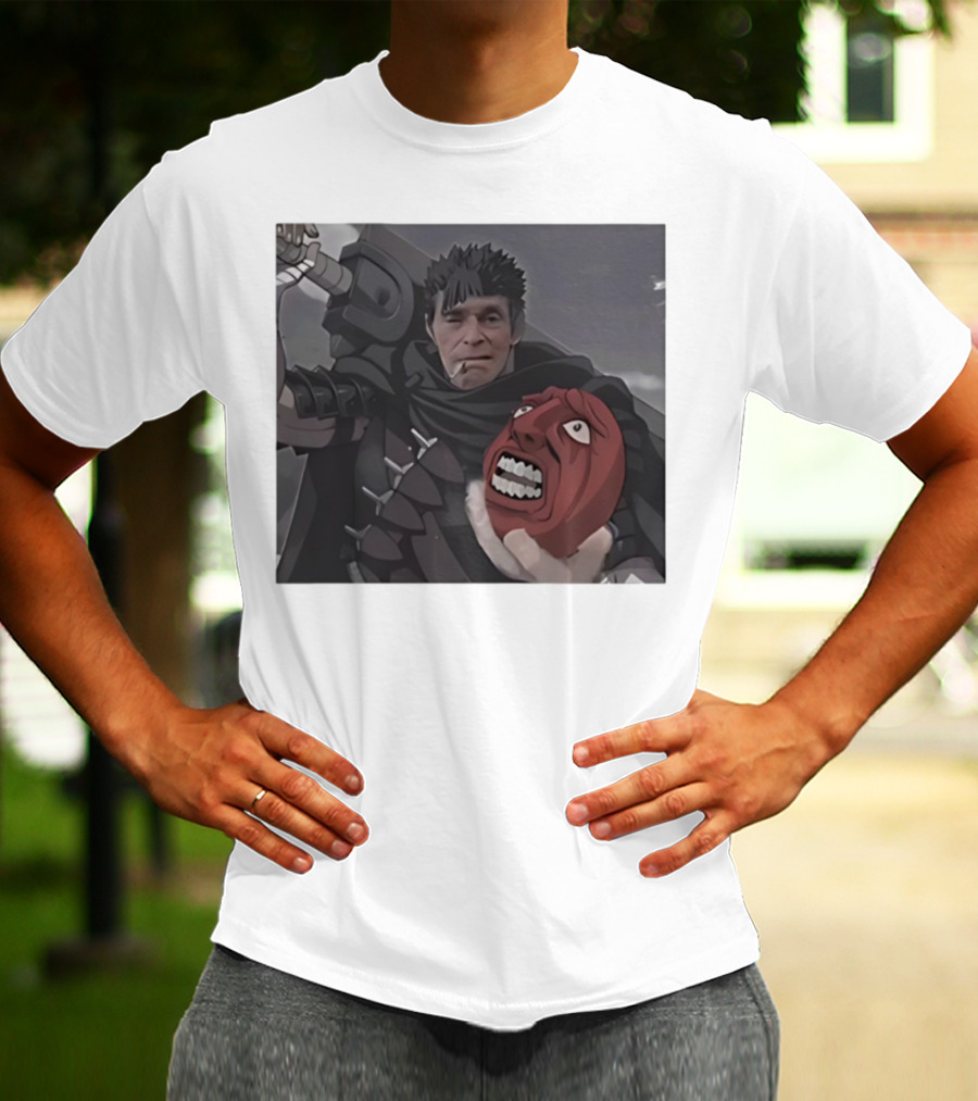 Berserk Guts Willem Dafoe Meme Crossover T-Shirt