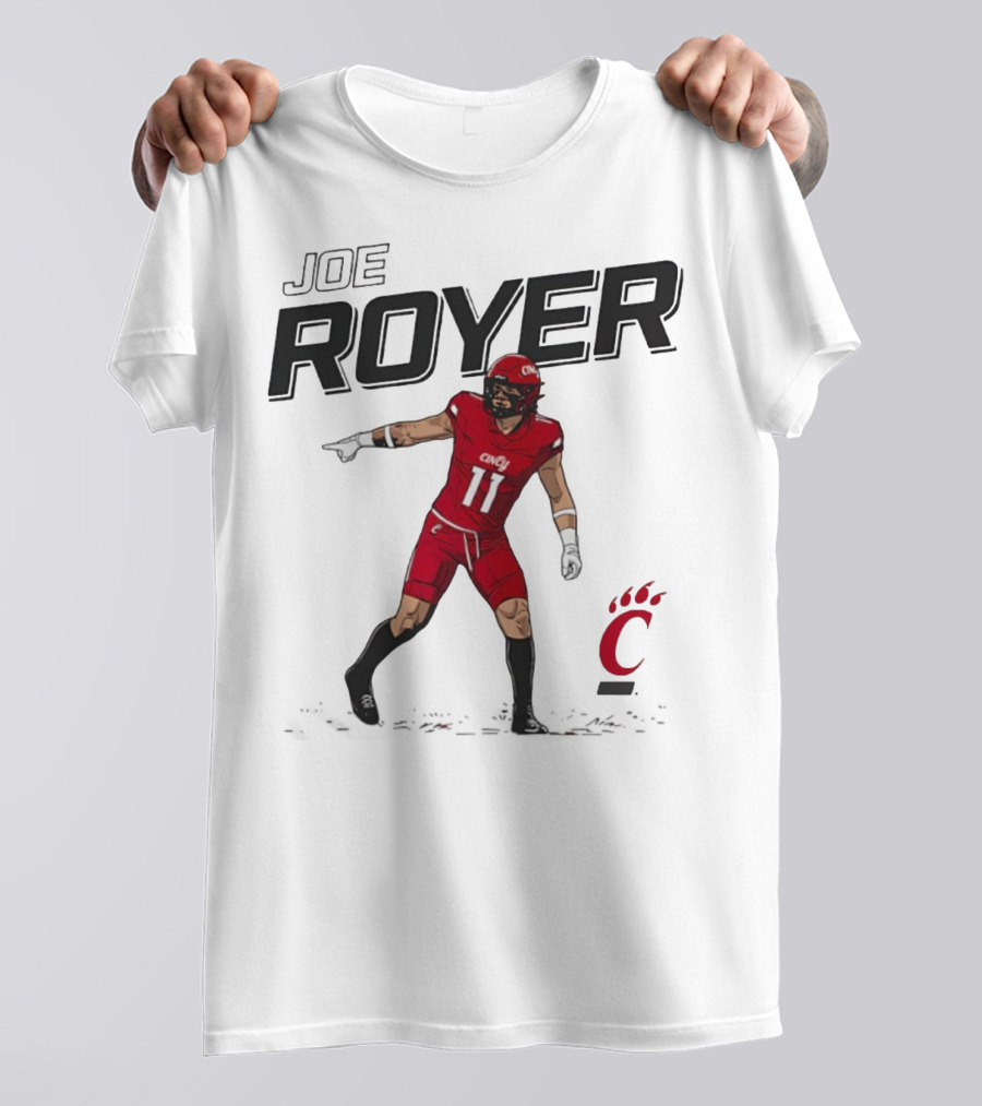 Joe Royer Cincinnati Bearcats Football Cincy Bearcat Claw Logo T-Shirt