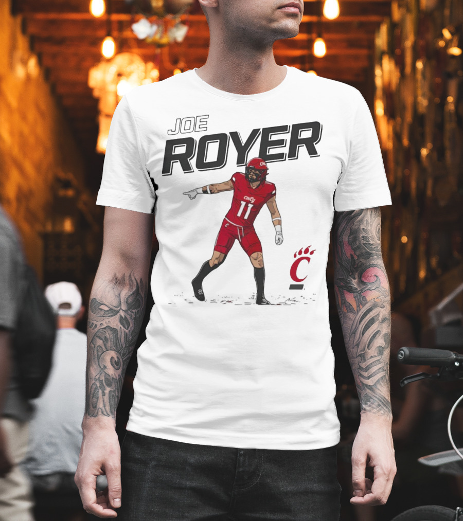 Joe Royer Cincinnati Bearcats Football Cincy Bearcat Claw Logo T-Shirt