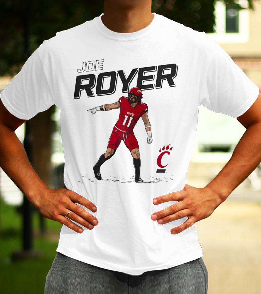 Joe Royer Cincinnati Bearcats Football Cincy Bearcat Claw Logo T-Shirt
