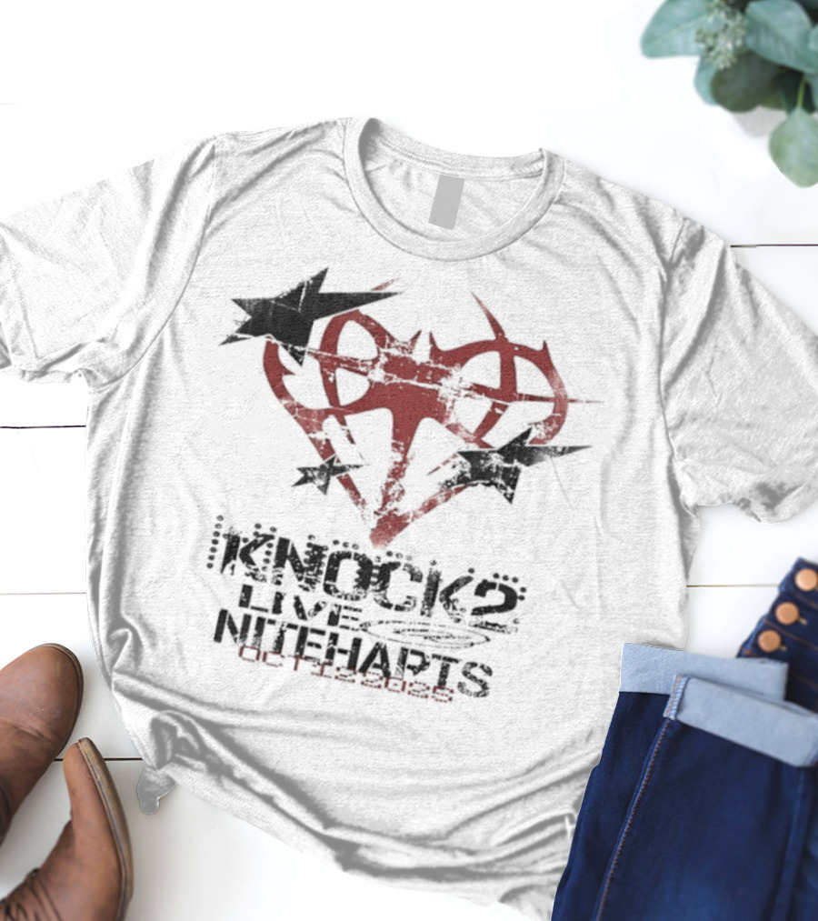 Knock2 Live Niteharts Oct 12 2025 Airplane Heart Symbol T-Shirt