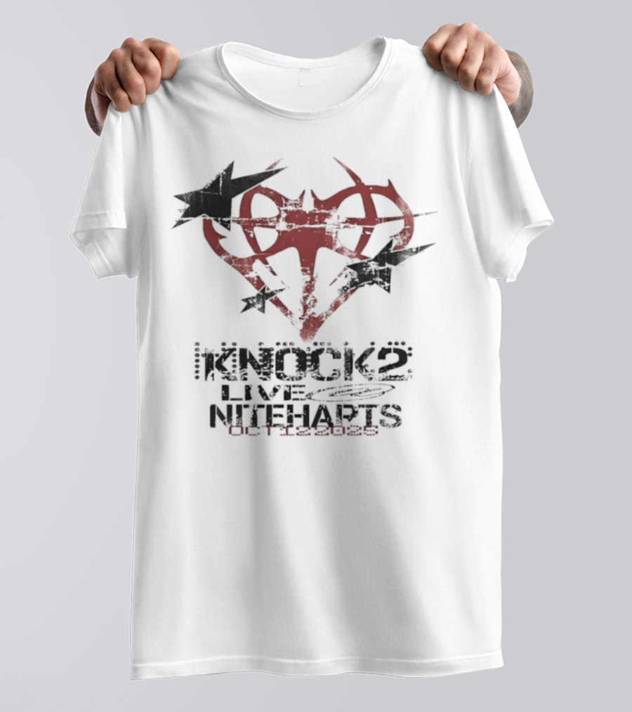 Knock2 Live Niteharts Oct 12 2025 Airplane Heart Symbol T-Shirt