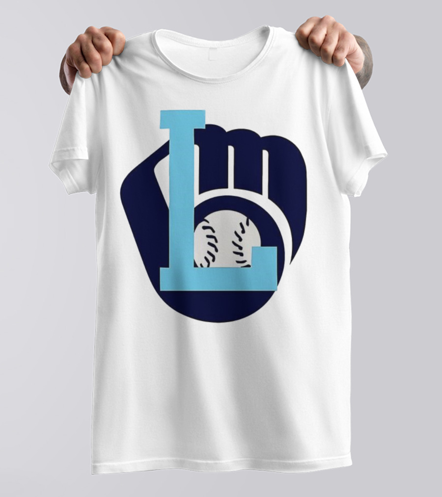 Milwaukee Brewers Baseball Glove L Monogram T-Shirt