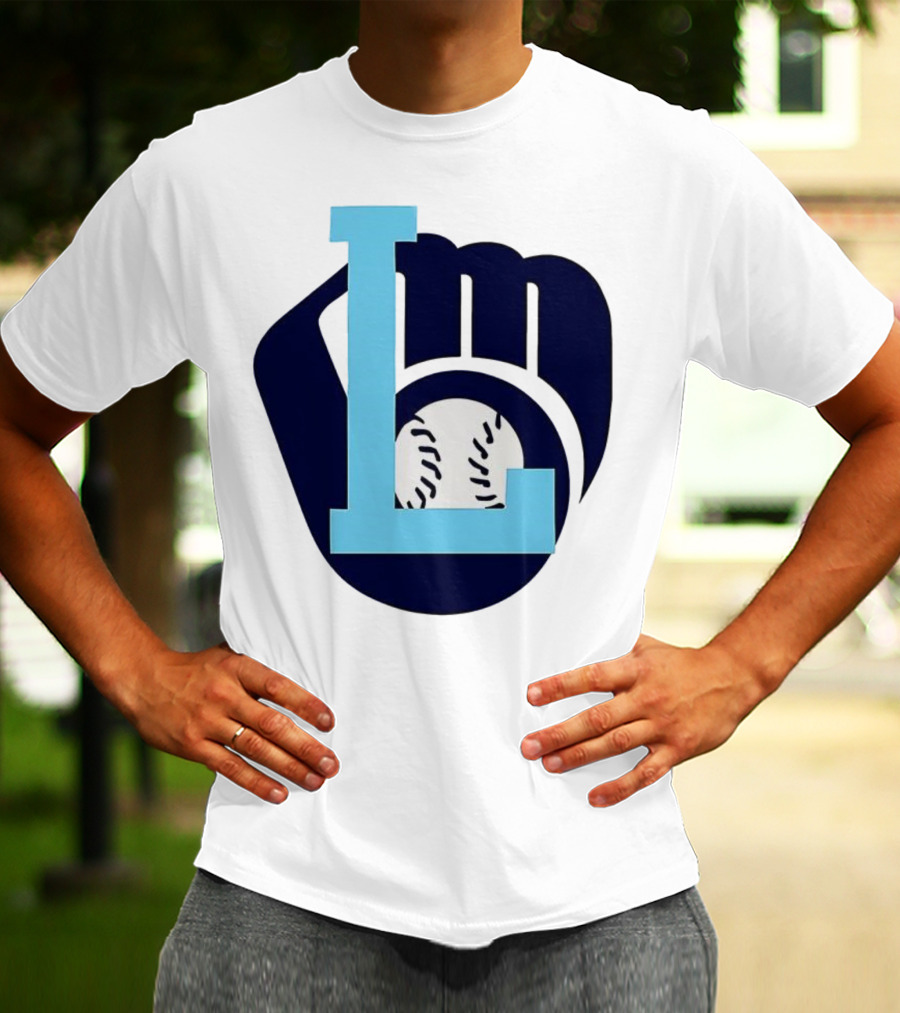 Milwaukee Brewers Baseball Glove L Monogram T-Shirt