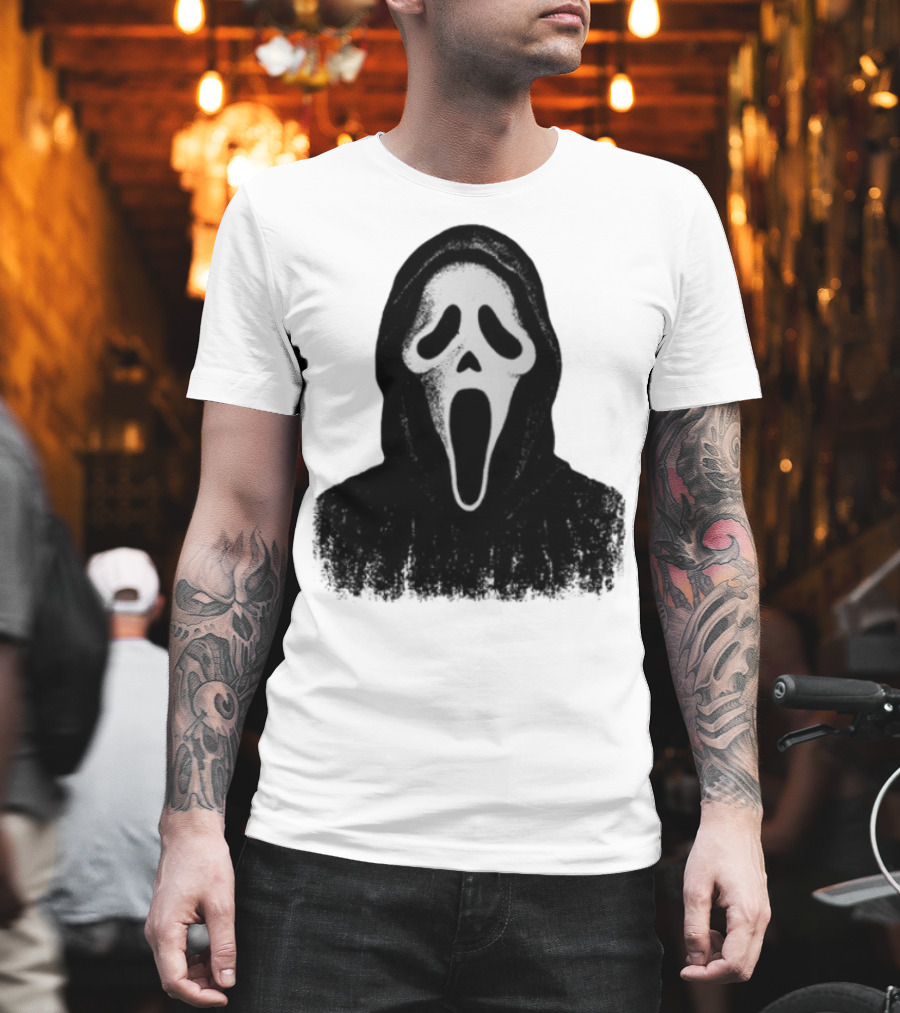 Monster Fresh Blank Ghostface Iconic Mask T-Shirt