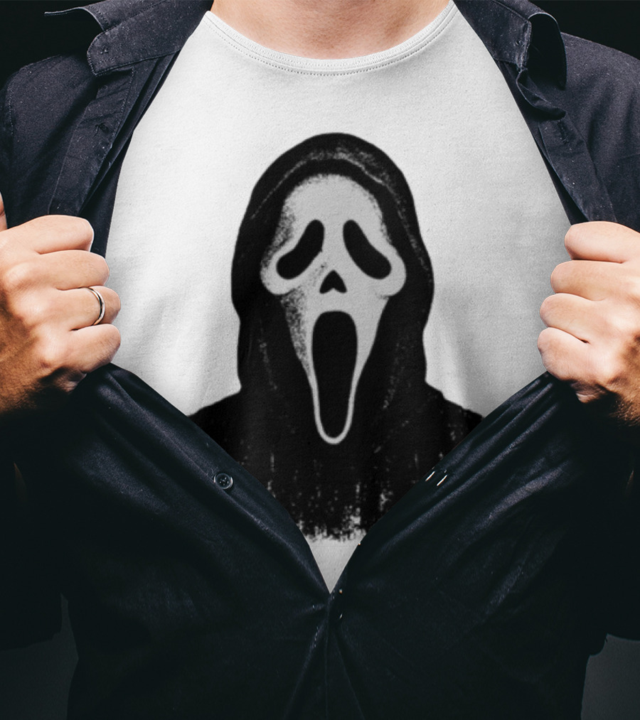 Monster Fresh Blank Ghostface Iconic Mask T-Shirt
