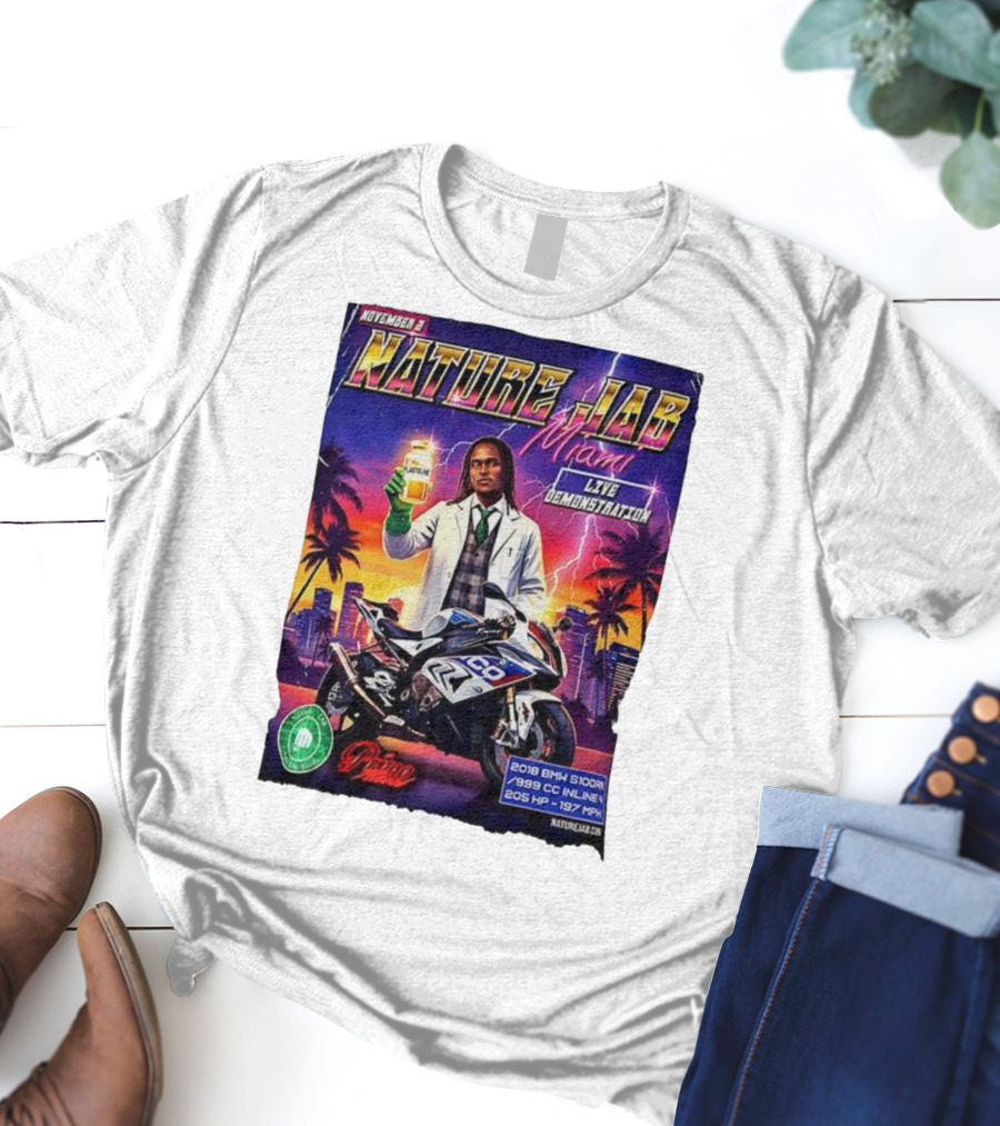 November 2 Naturejab Miami Live Demonstration Moto Performance 2018 BMW S1000R 999 CC Inline 4 205 HP 197 MPH T-Shirt