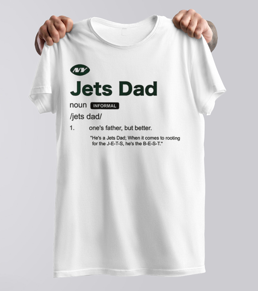 New York Jets Dad Definition Football Fanatic Father's Day Gift T-Shirt