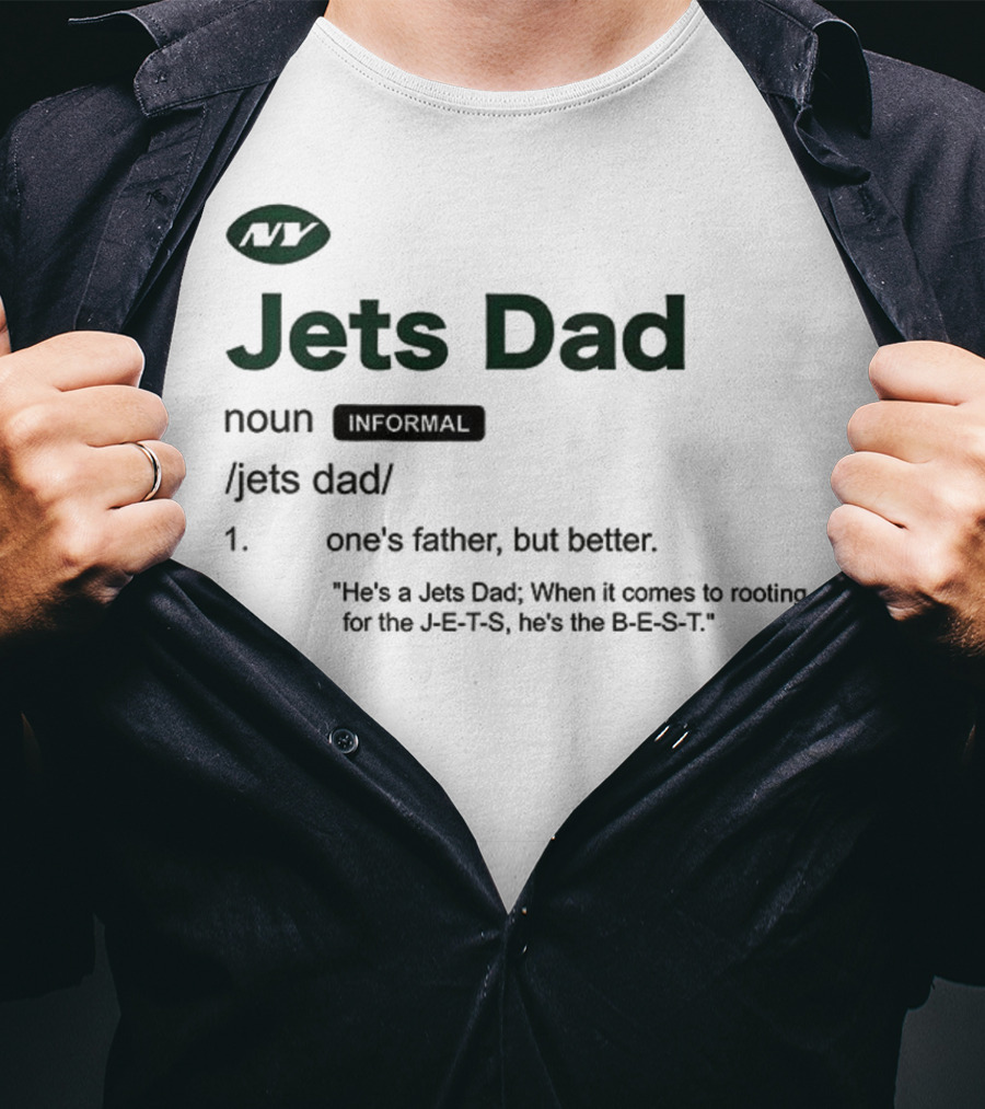 New York Jets Dad Definition Football Fanatic Father's Day Gift T-Shirt