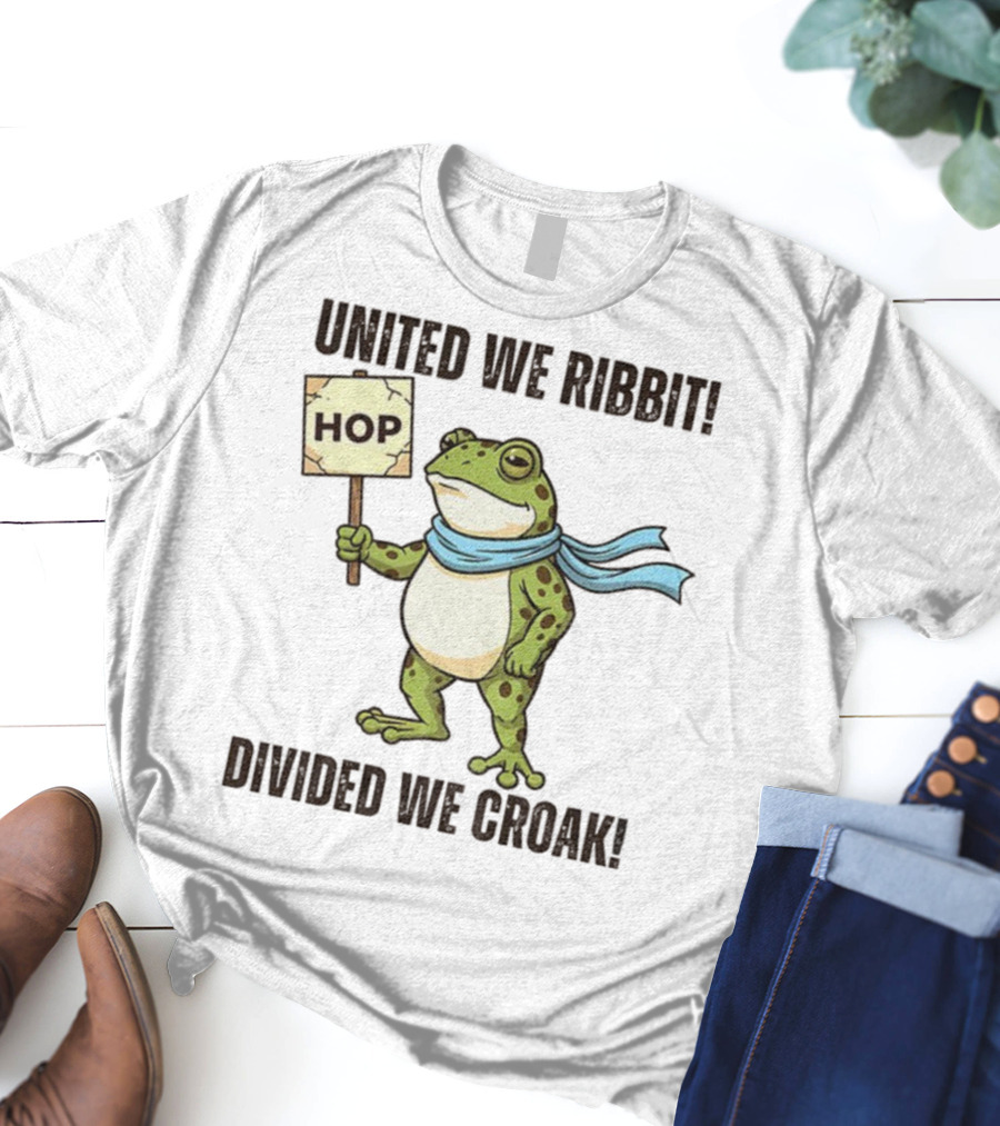 Portland Frog HOP United We Ribbit Divided We Croak 2025 T-Shirt