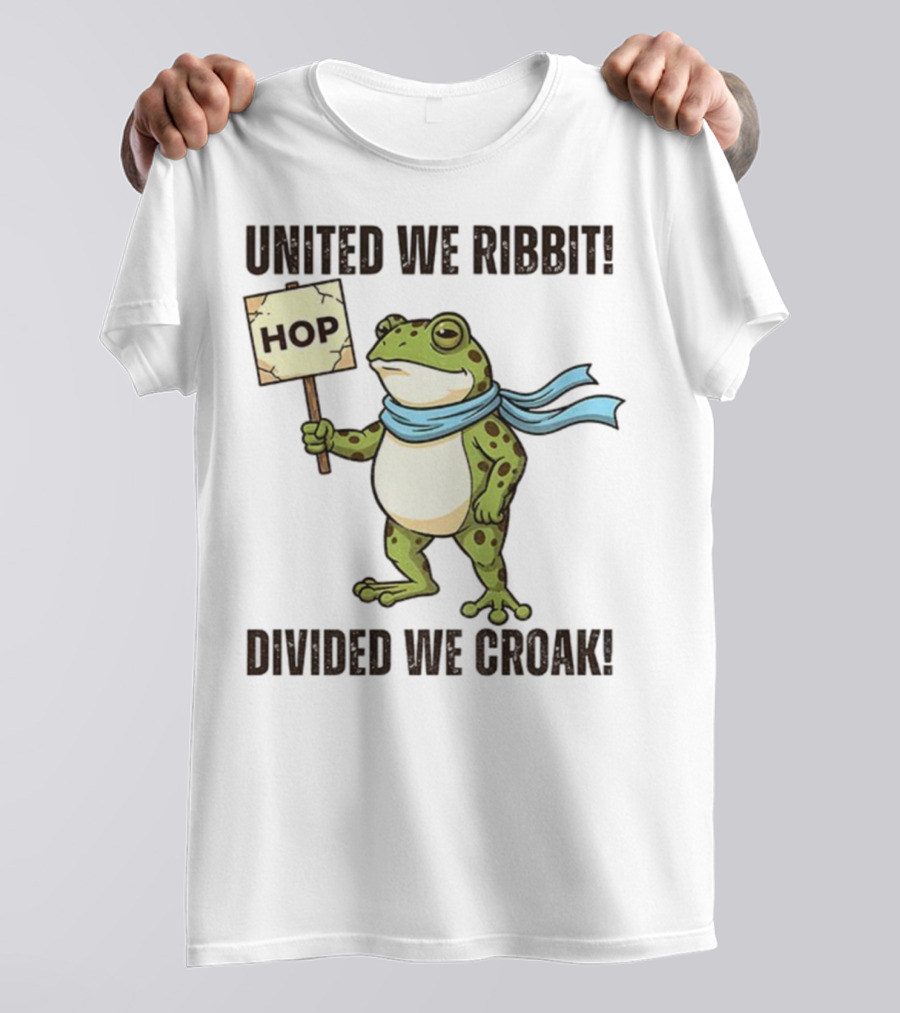 Portland Frog HOP United We Ribbit Divided We Croak 2025 T-Shirt