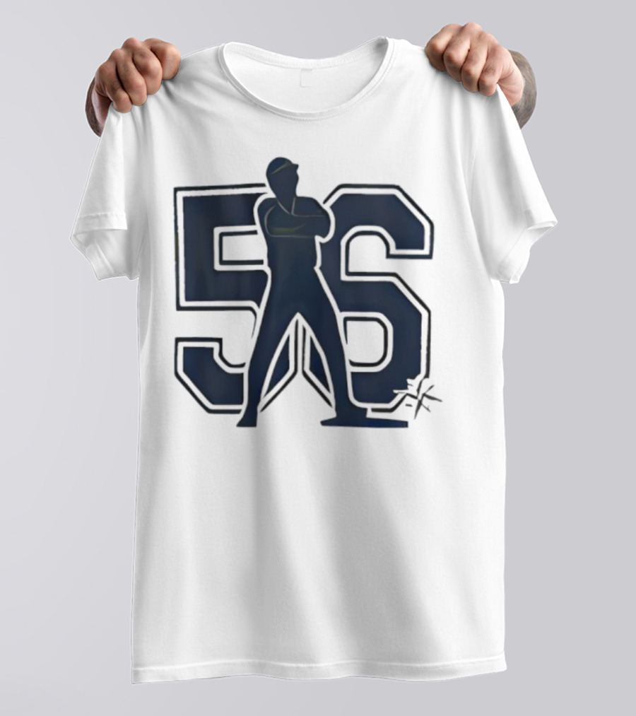 Randy Arozarena 56 Mariners Baseball Silhouette T-Shirt