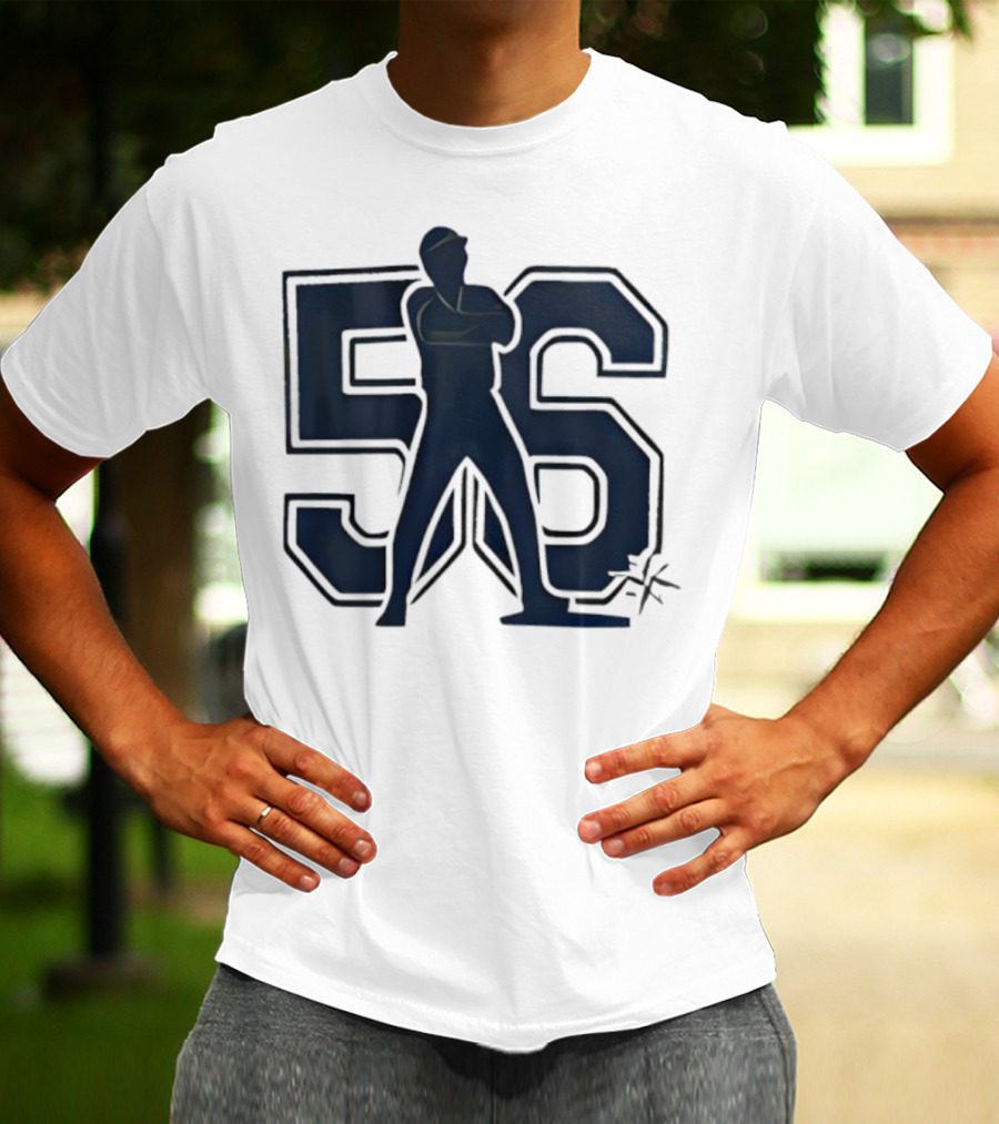 Randy Arozarena 56 Mariners Baseball Silhouette T-Shirt