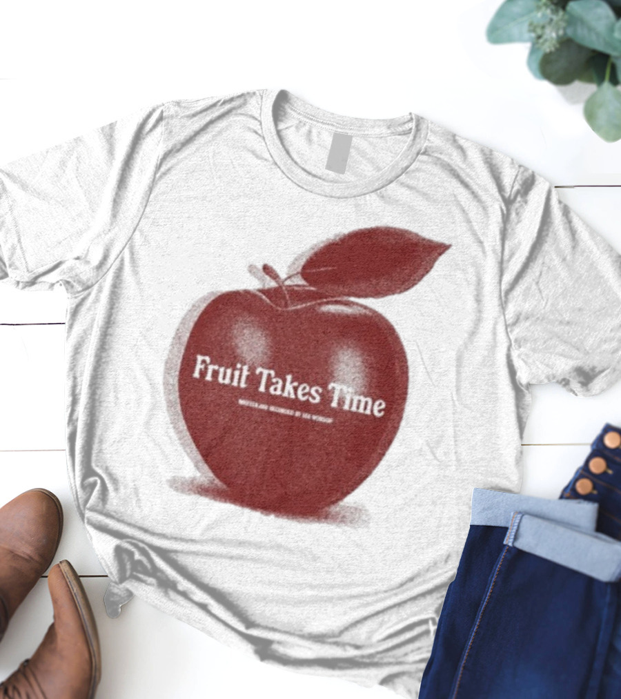 Fruit Takes Time By Seu Worship Red Apple T-Shirt
