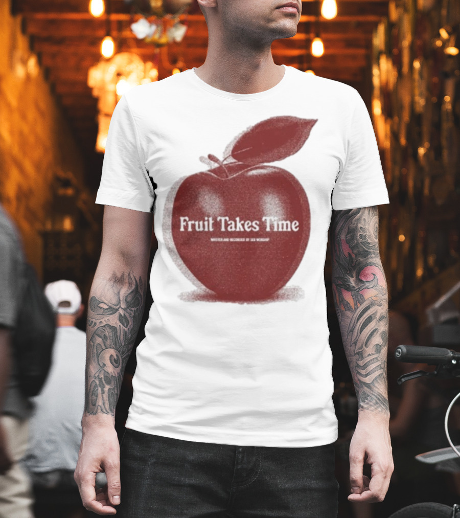 Fruit Takes Time By Seu Worship Red Apple T-Shirt