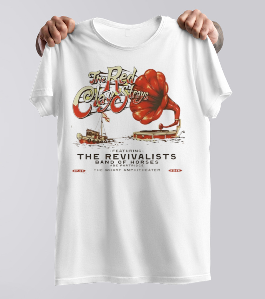 The Red Clay Strays Tour 2025 Featuring The Revivalists Band Of Horses The Wharf Amphitheater T-Shirt