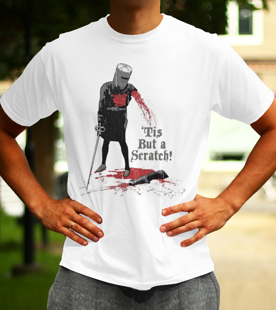 Monty Python Black Knight 'Tis But A Scratch Classic Scene T-Shirt
