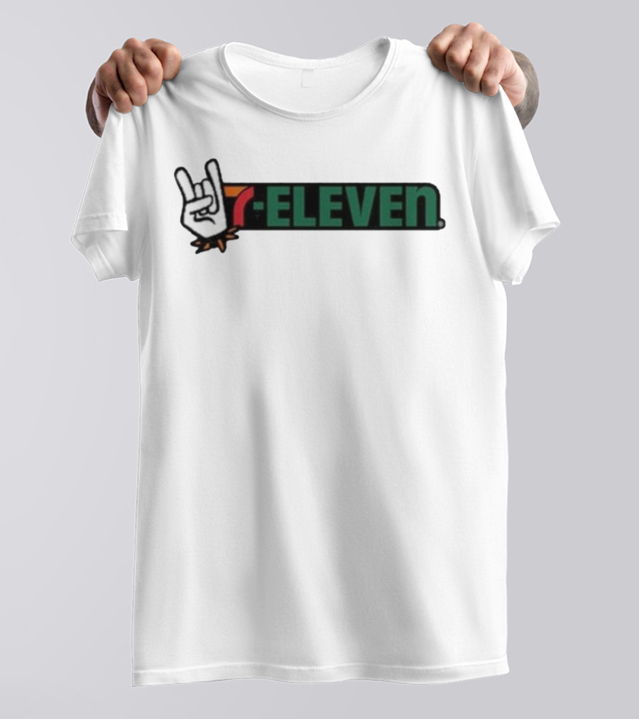7-Eleven Rock On Devil Horns Hand Gesture T-Shirt