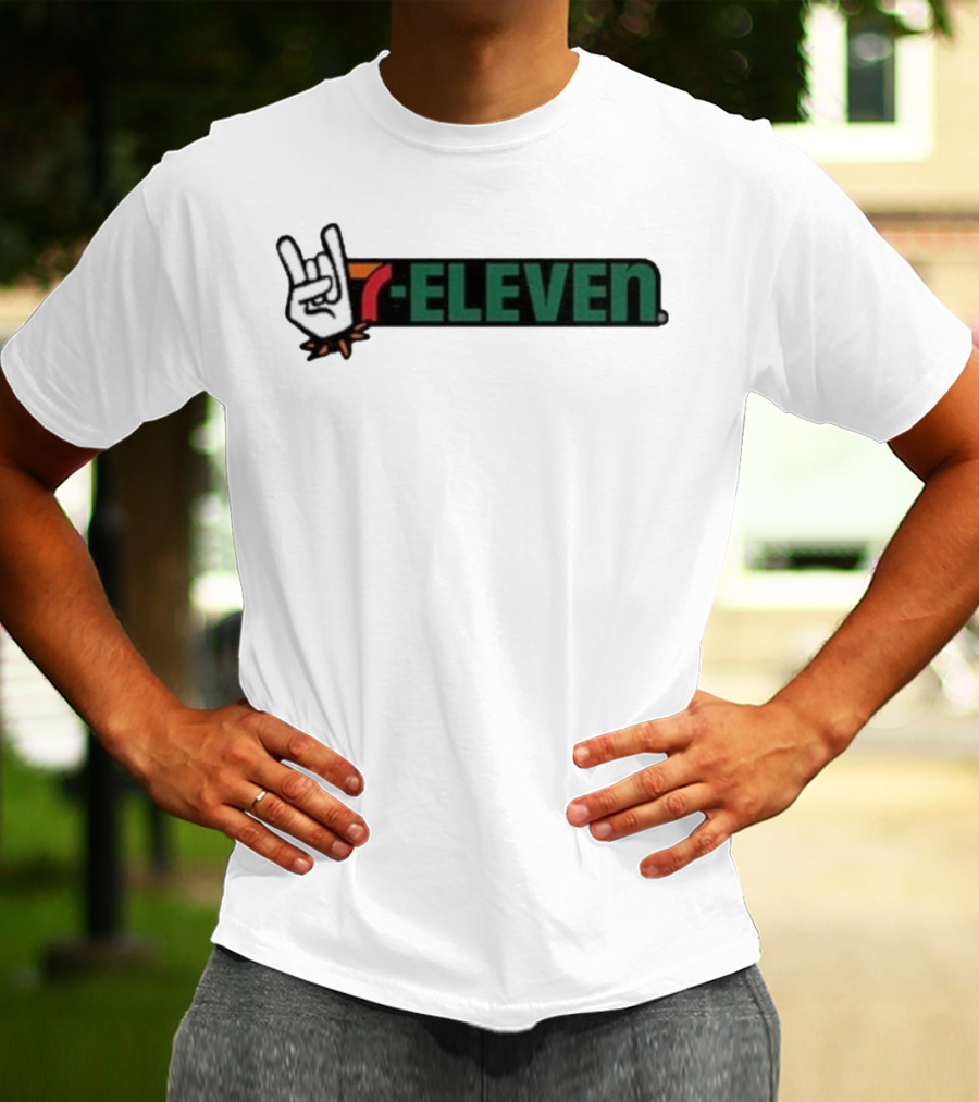 7-Eleven Rock On Devil Horns Hand Gesture T-Shirt