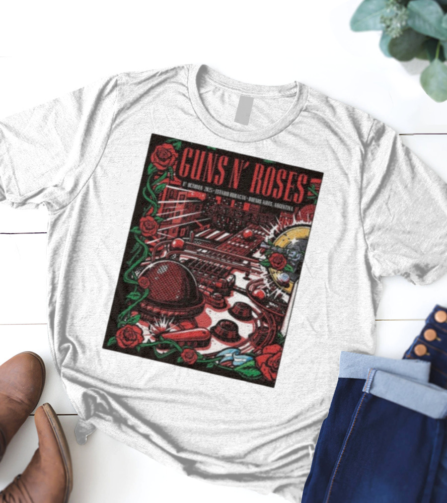 Guns N’ Roses Estadio Huracán 1st October 2025 Buenos Aires Argentina T-Shirt