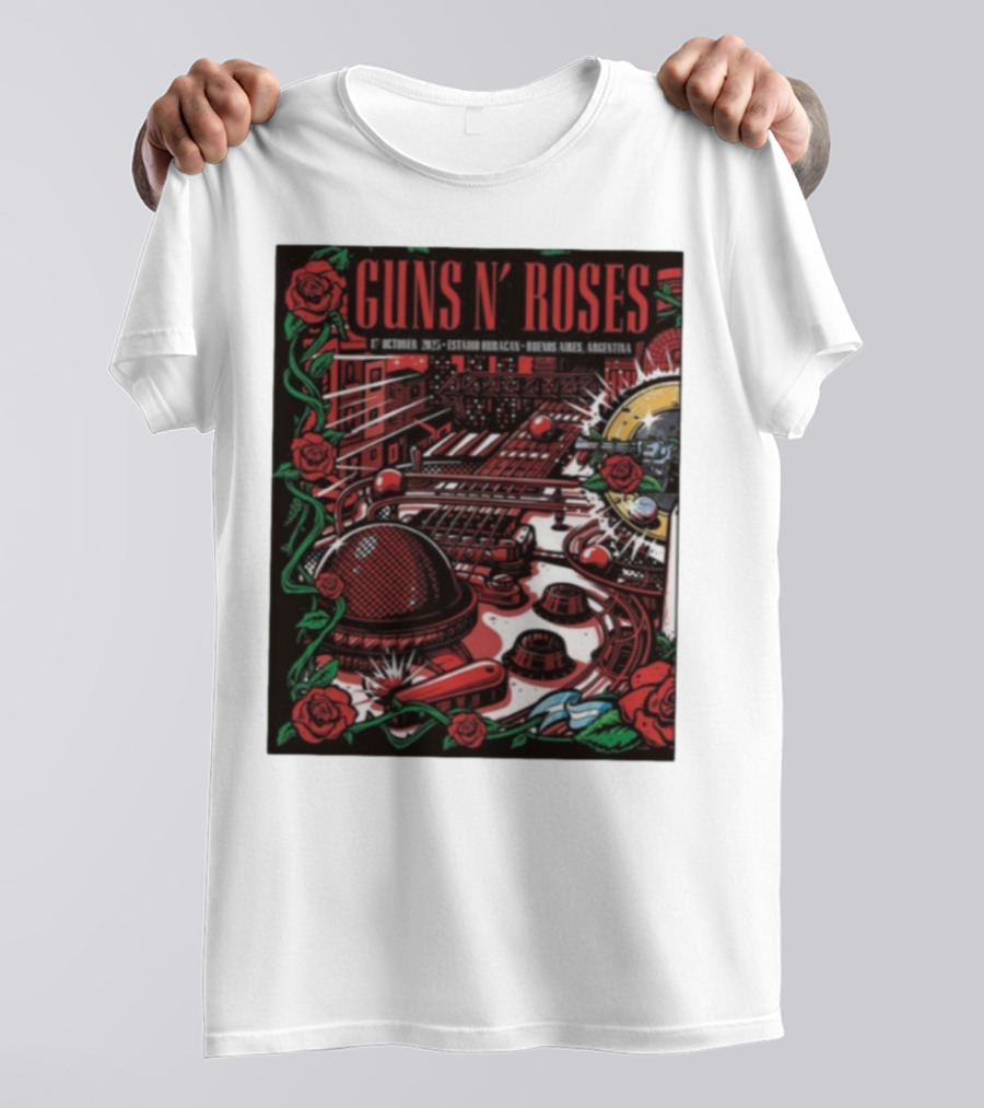 Guns N’ Roses Estadio Huracán 1st October 2025 Buenos Aires Argentina T-Shirt