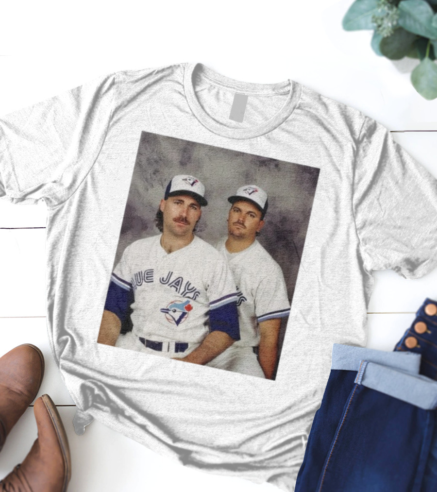Retro Toronto Blue Jays Baseball Pitchers Dave Stieb David Wells Vintage Team Uniforms T-Shirt