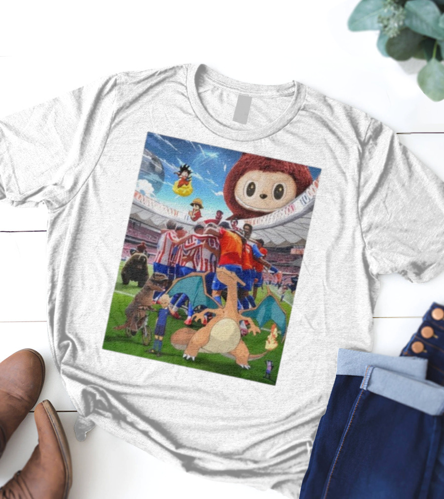 Atletico Madrid Celebration Meme 90M Dragon Dinosaur Characters T-Shirt