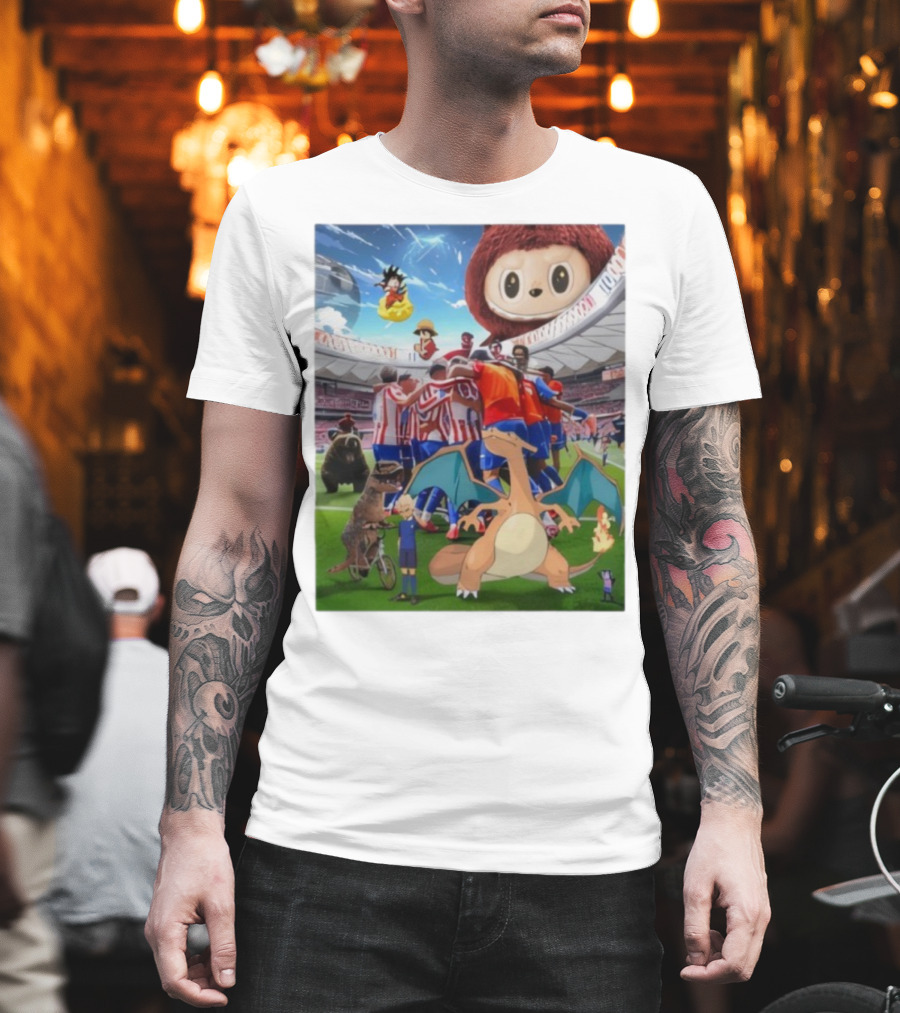 Atletico Madrid Celebration Meme 90M Dragon Dinosaur Characters T-Shirt