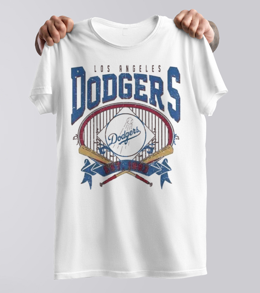 Los Angeles Dodgers Est 1883 Vintage MLB Baseball Dodgers Retro Style T-Shirt