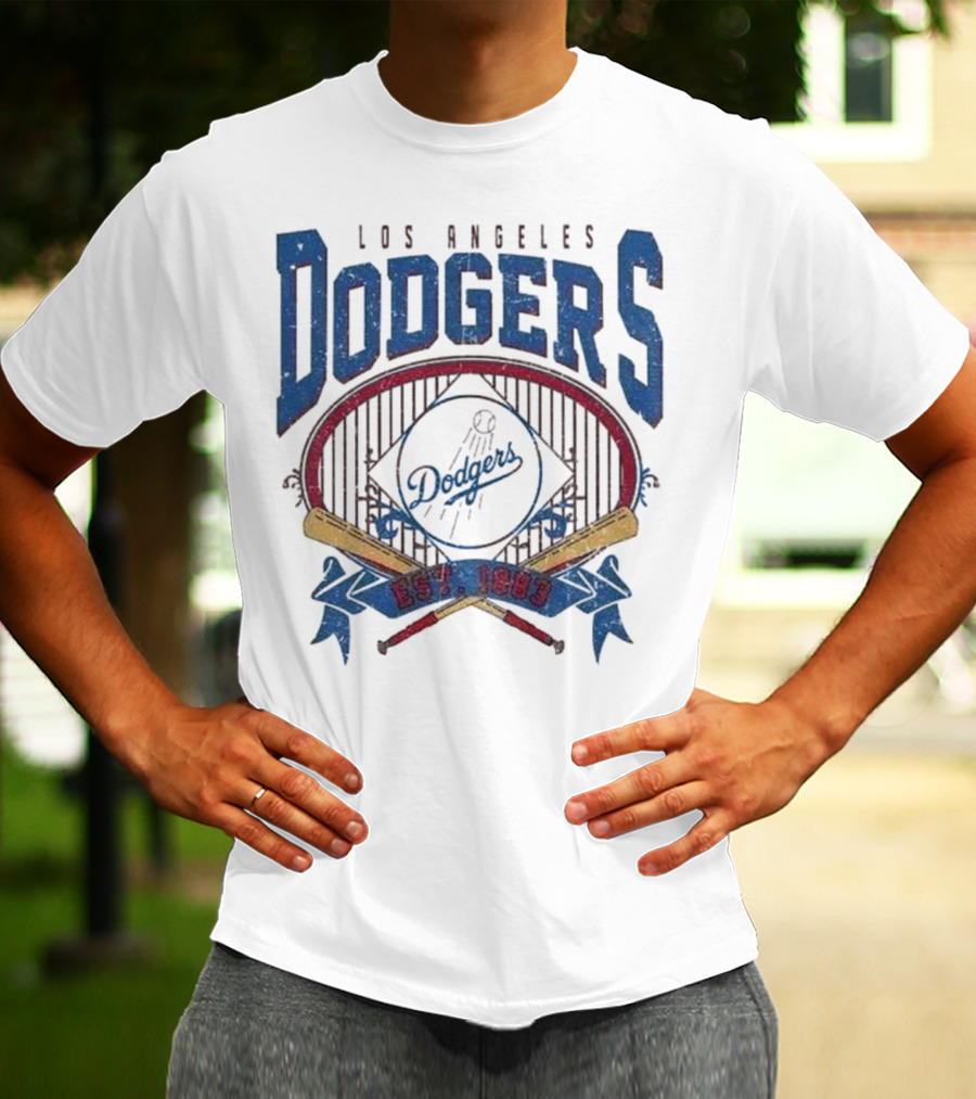 Los Angeles Dodgers Est 1883 Vintage MLB Baseball Dodgers Retro Style T-Shirt