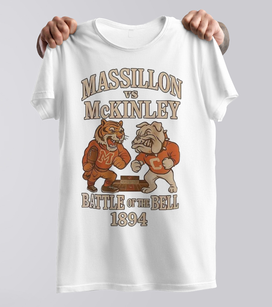 Massillon Vs McKinley Battle Of The Bell 1894 Tiger Vs Bulldog Rivalry T-Shirt