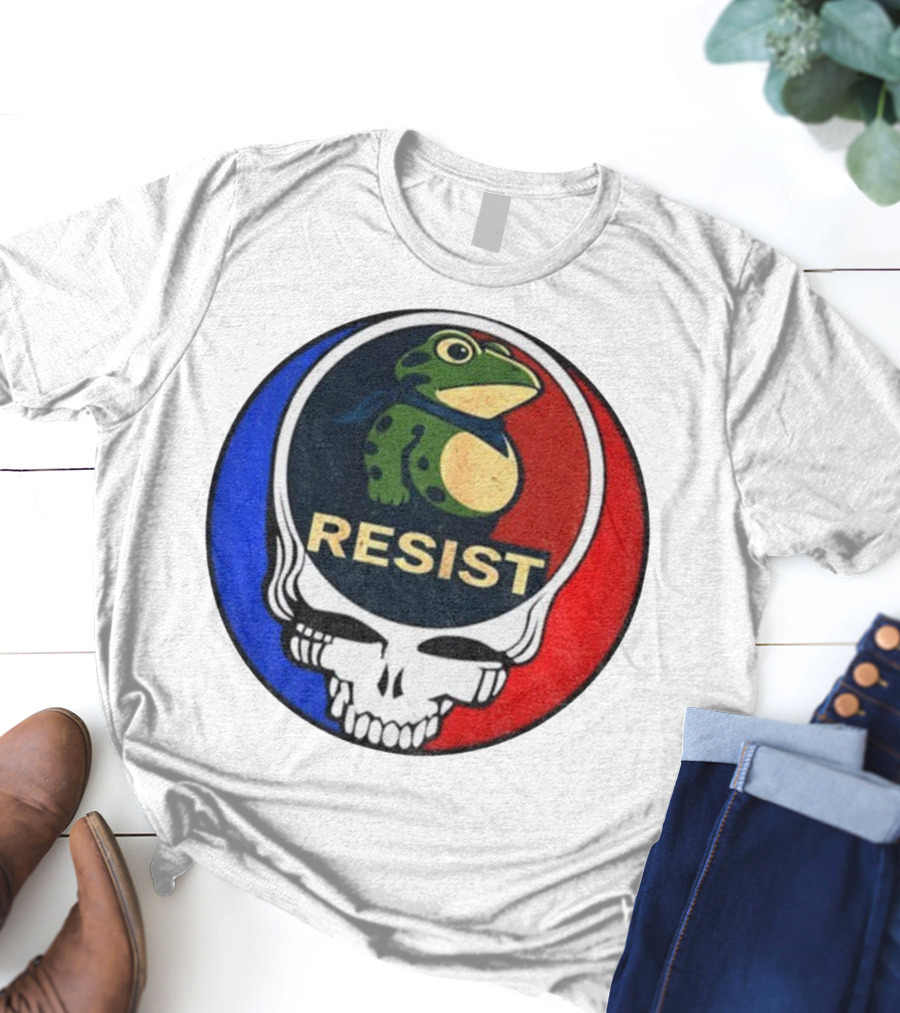 Portland Frog Grateful Dead Resist Steal Your Face Ice Out T-Shirt