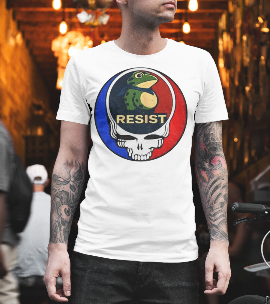 Portland Frog Grateful Dead Resist Steal Your Face Ice Out T-Shirt