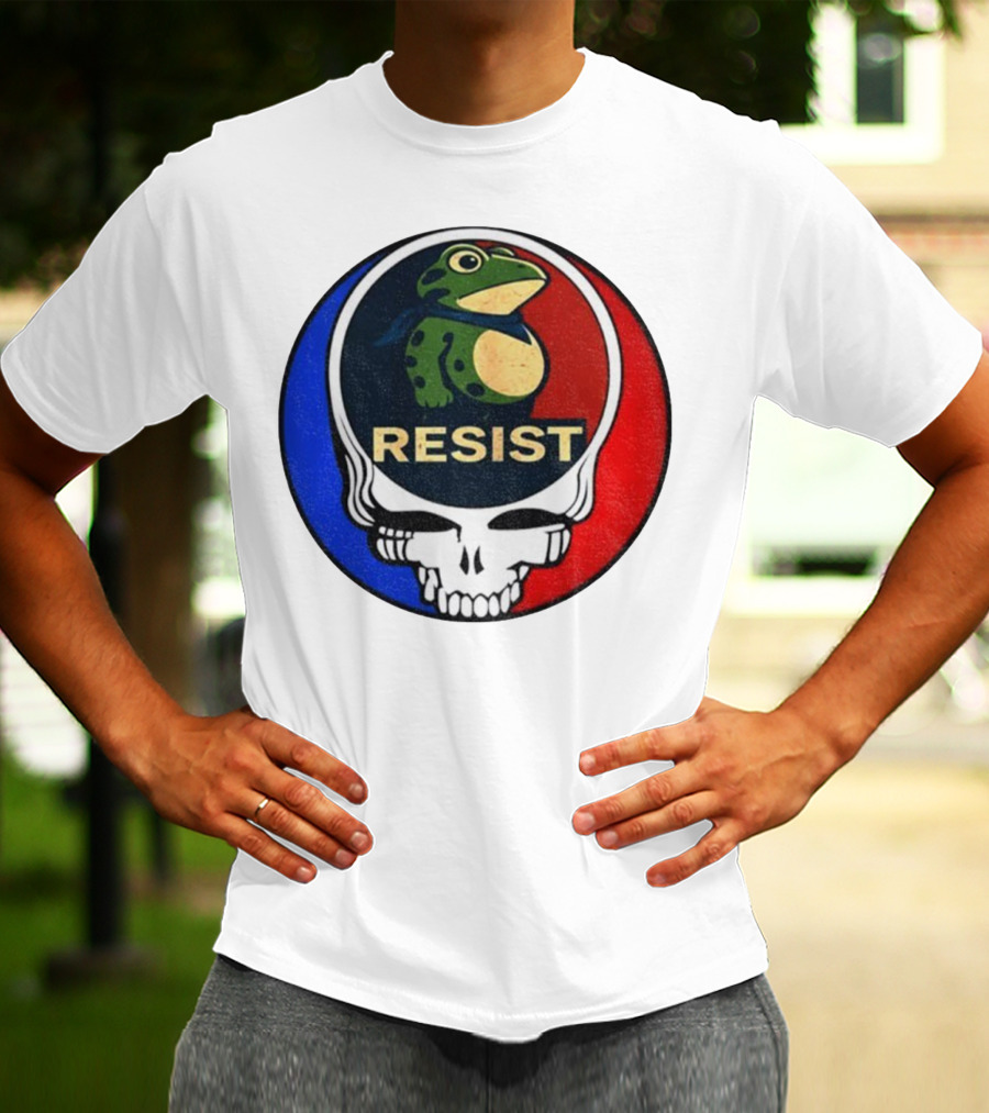 Portland Frog Grateful Dead Resist Steal Your Face Ice Out T-Shirt