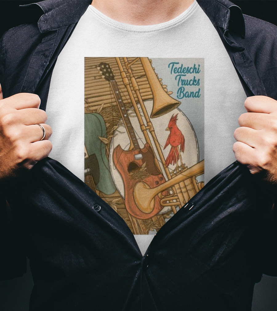 Tedeschi Trucks Band Red Hat Amphitheater October 17 2025 Cardinal Guitar Trombone T-Shirt