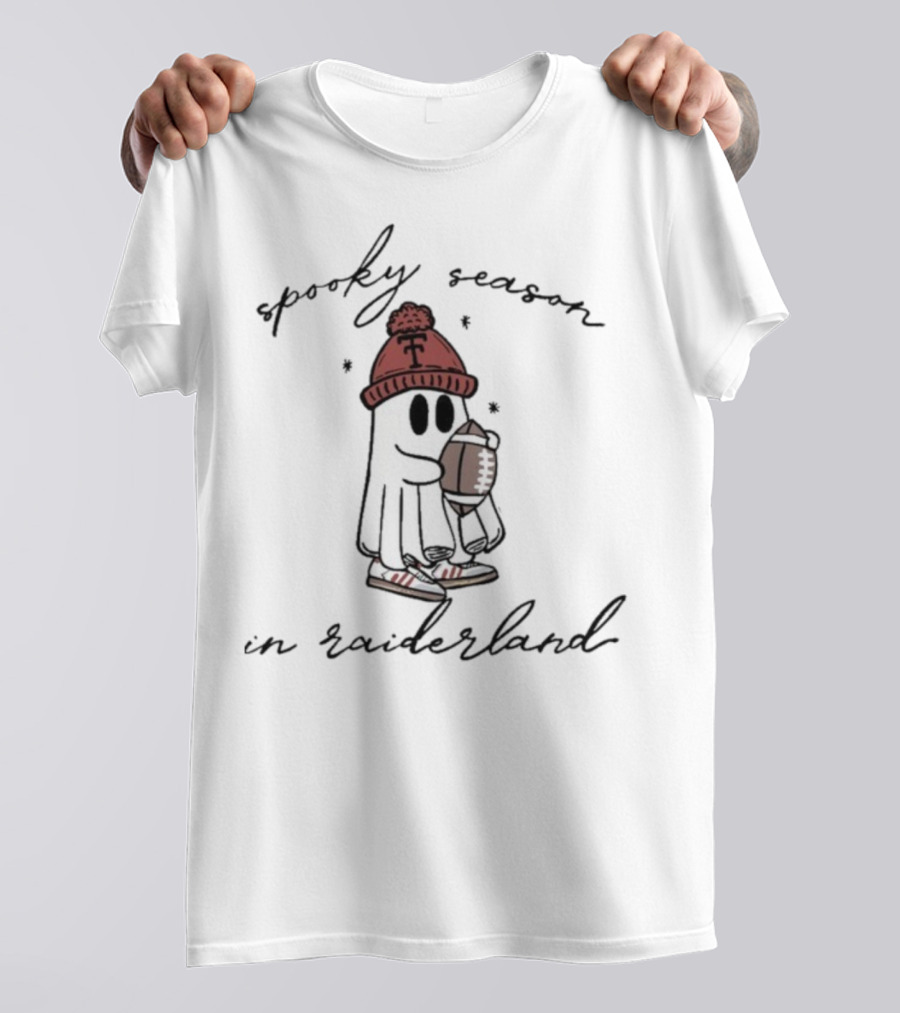 Texas Tech Red Raiders Spooky Season Football Ghost In Raiderland T-Shirt