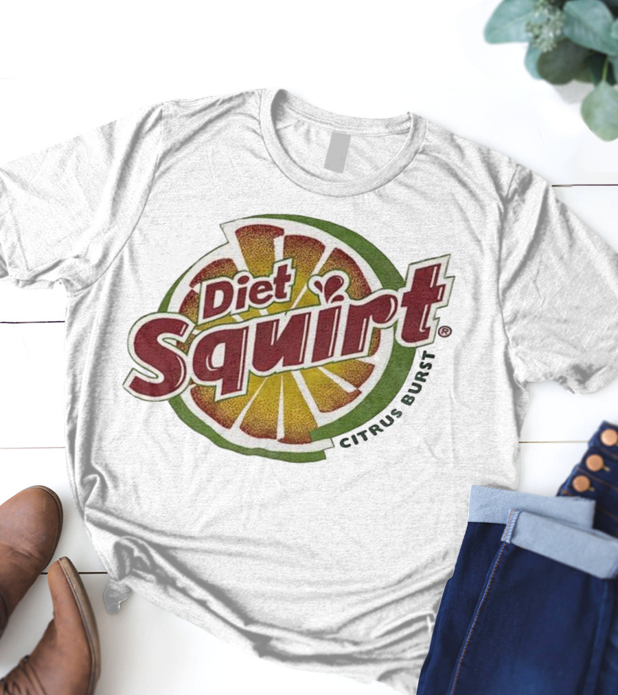 Diet Squirt Citrus Burst Retro Beverage Label T-Shirt