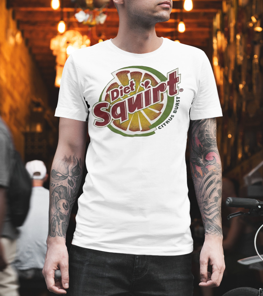 Diet Squirt Citrus Burst Retro Beverage Label T-Shirt