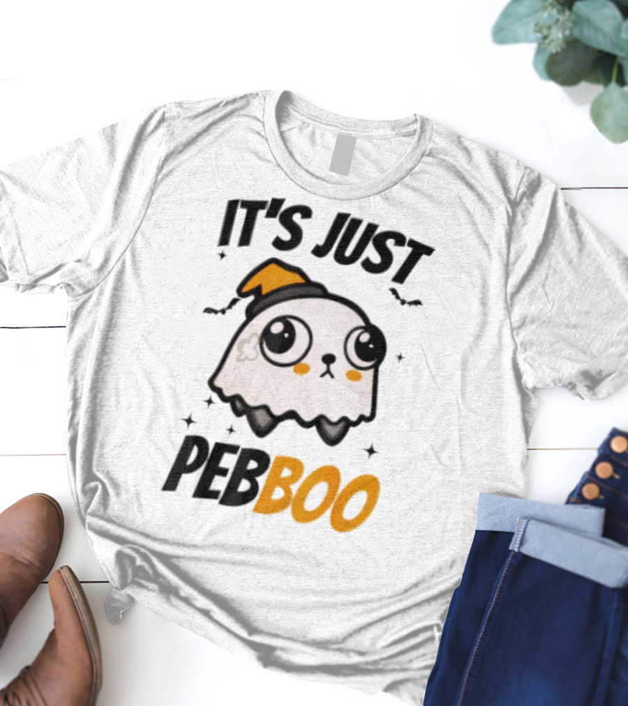 It's Just PebBoo Halloween Ghost Plush Cute Kawaii Spooky T-Shirt