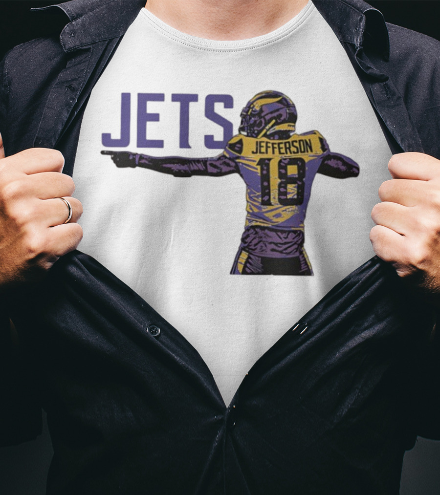 Justin Jefferson Jets 18 Minnesota Vikings Football T-Shirt