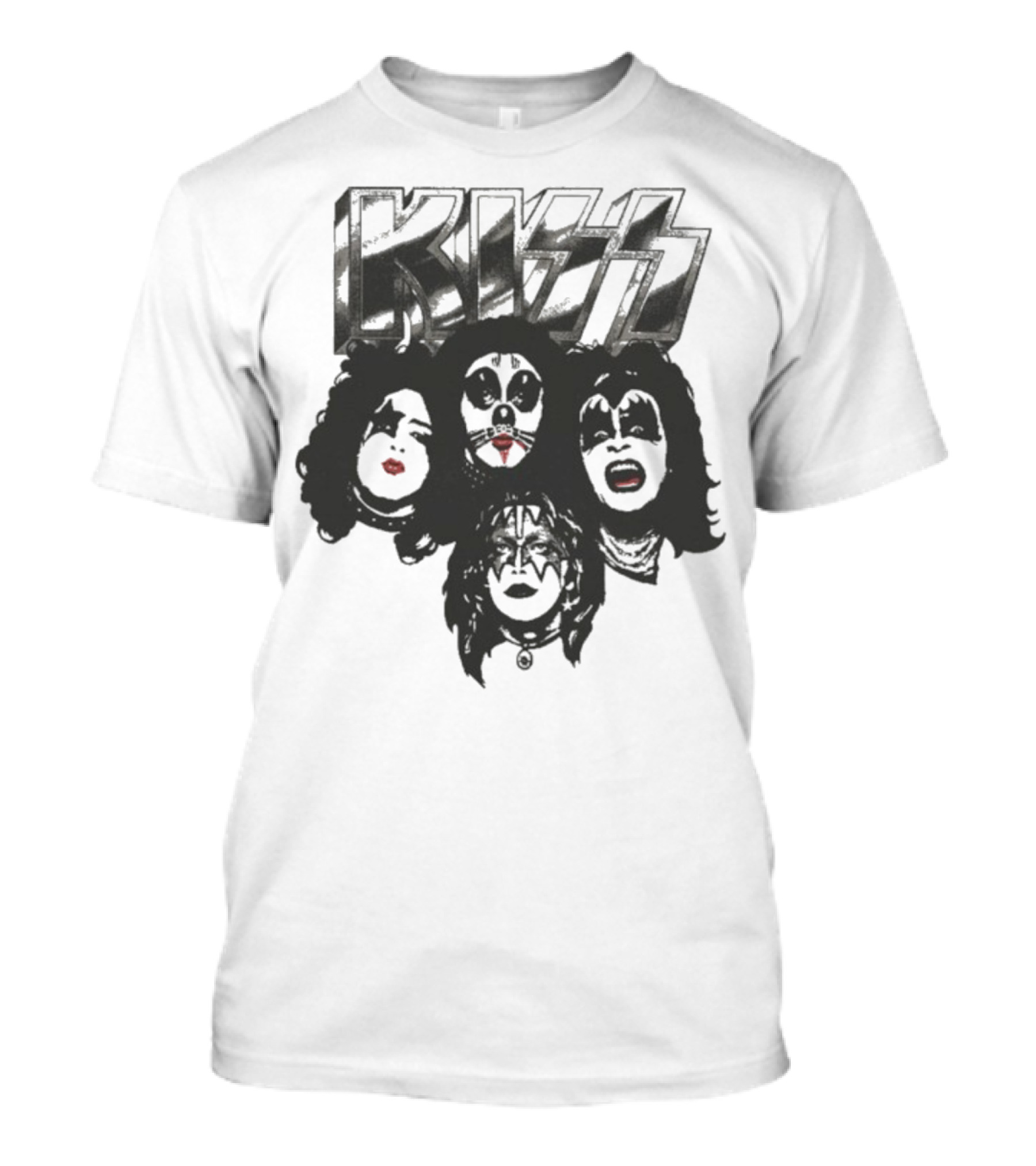 KISS 50th Anniversary Band Member Faces And Logo T-Shirt